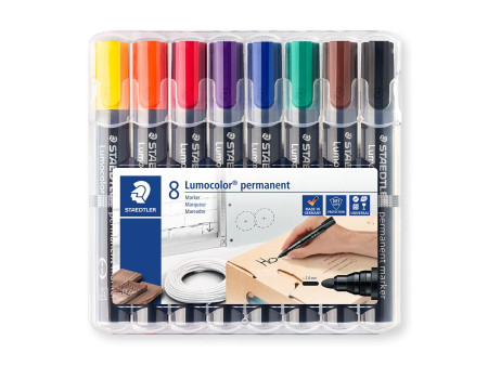 STAEDTLER Marqueur permanent 352 Lumocolor, étui de 8