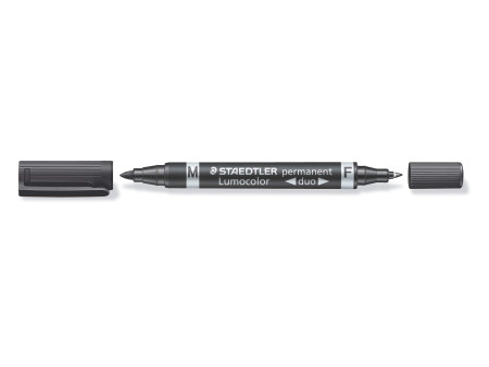 STAEDTLER Set de 4 marqueurs permanents Lumocolor, noir