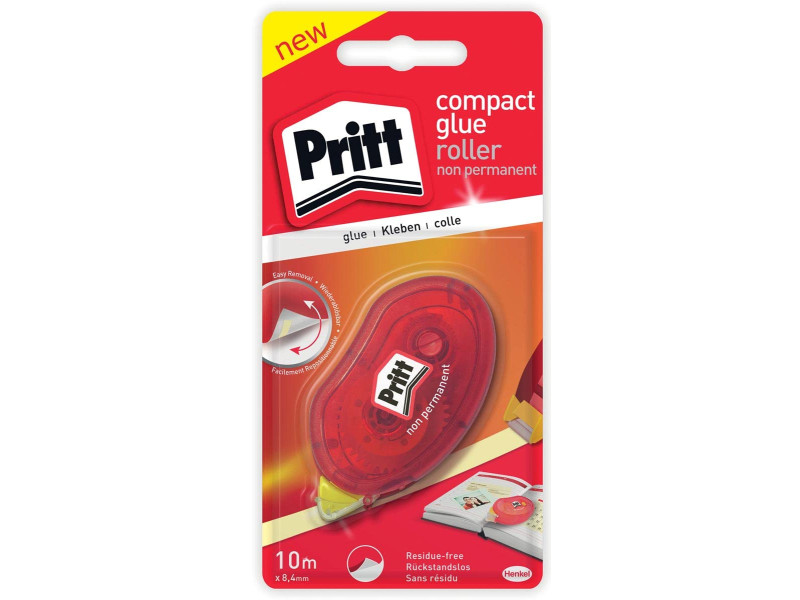Pritt Roller de colle Compact, repositionnable, blister