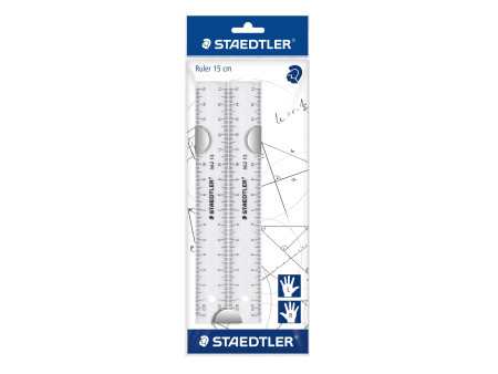 STAEDTLER Kit de règles plates, 150 mm, en plastique