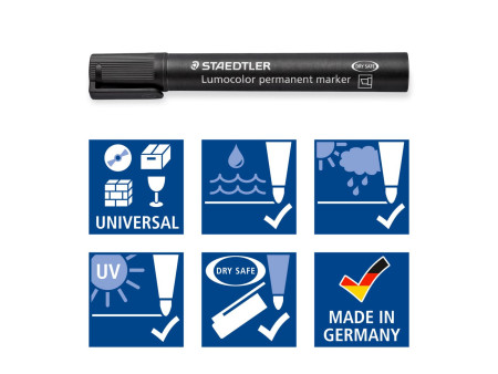 STAEDTLER Marqueur permanent 350 Lumocolor, étui de 6