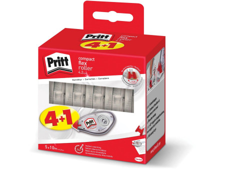 Pritt Rouleau correcteur Compact Flex, 4,2mm x 10m,promo 4+1