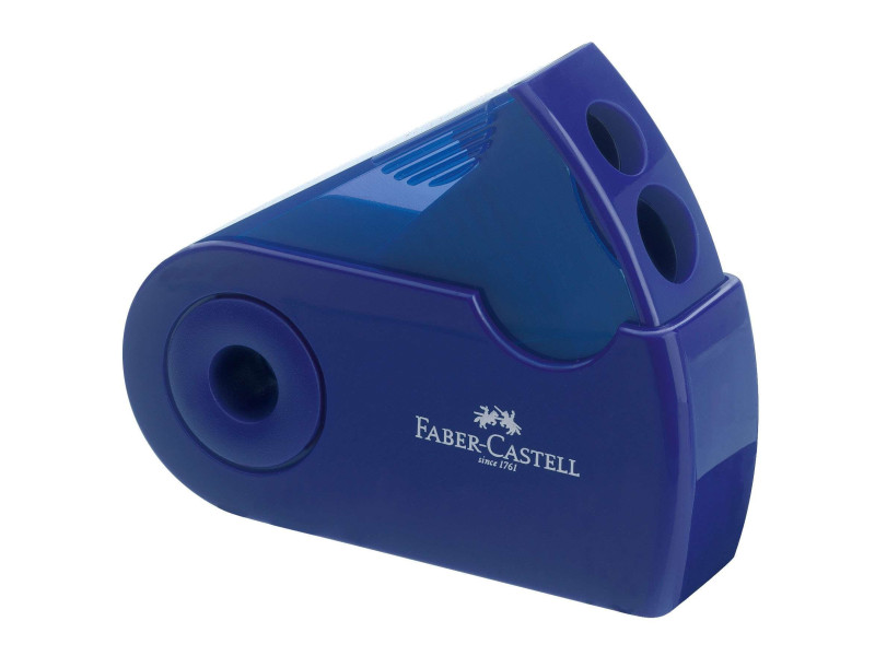 FABER-CASTELL Taille-crayon double avec étui de protection