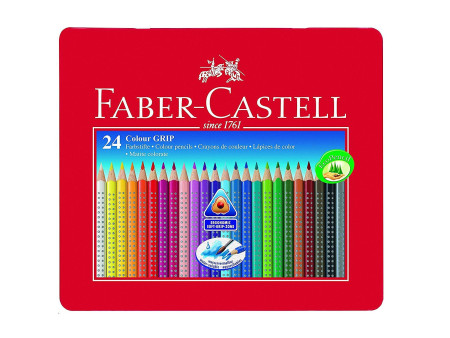 FABER-CASTELL Crayon de couleur Colour GRIP, étui de 24