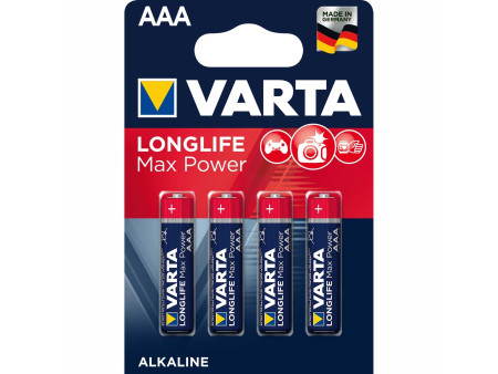 VARTA Pile alcaline Longlife Max Power, Micro, (AAA)