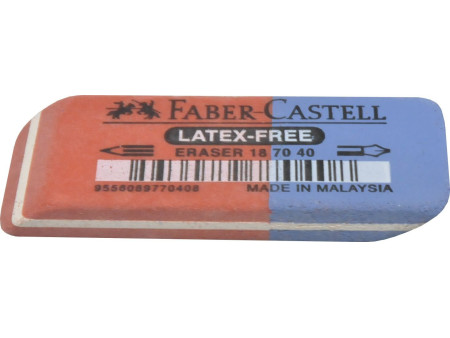 FABER-CASTELL Gomme combinée en caoutchouc 7070-40, rouge /