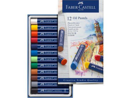 FABER-CASTELL Pastel à l'huile STUDIO QUALITY, étui de 12