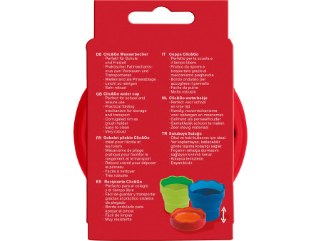 FABER-CASTELL Gobelet CLIC & GO, rouge