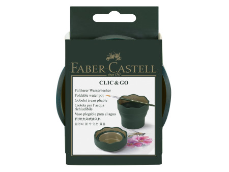 FABER-CASTELL Gobelet CLIC & GO, vert foncé