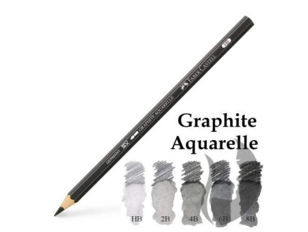 FABER-CASTELL Crayon GRAPHITE AQUARELLE, degré de dureté: 2B