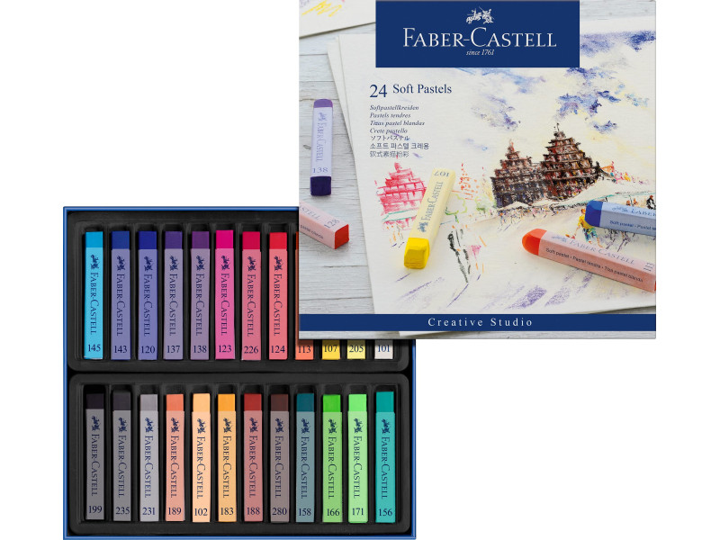 FABER-CASTELL Pastel tendre STUDIO QUALITY, étui de 24