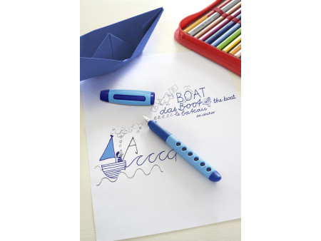 FABER-CASTELL Stylo plume éducatif Scribolino, bleu