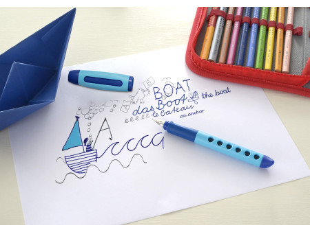 FABER-CASTELL Stylo plume éducatif Scribolino, bleu