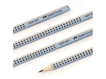 FABER-CASTELL Crayon Jumbo GRIP dans un pot, argent