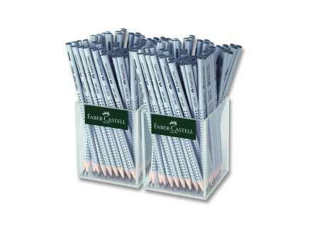 FABER-CASTELL Crayon Jumbo GRIP dans un pot, argent