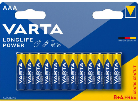 VARTA Pile alcaline Longlife Power, micro (AAA), pack éco