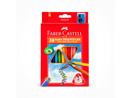 FABER-CASTELL Crayons de couleur Jumbo triangulaire, 30 étui