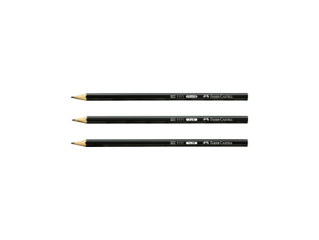 FABER-CASTELL Crayon 1111, hexagonal, degré de dureté: B
