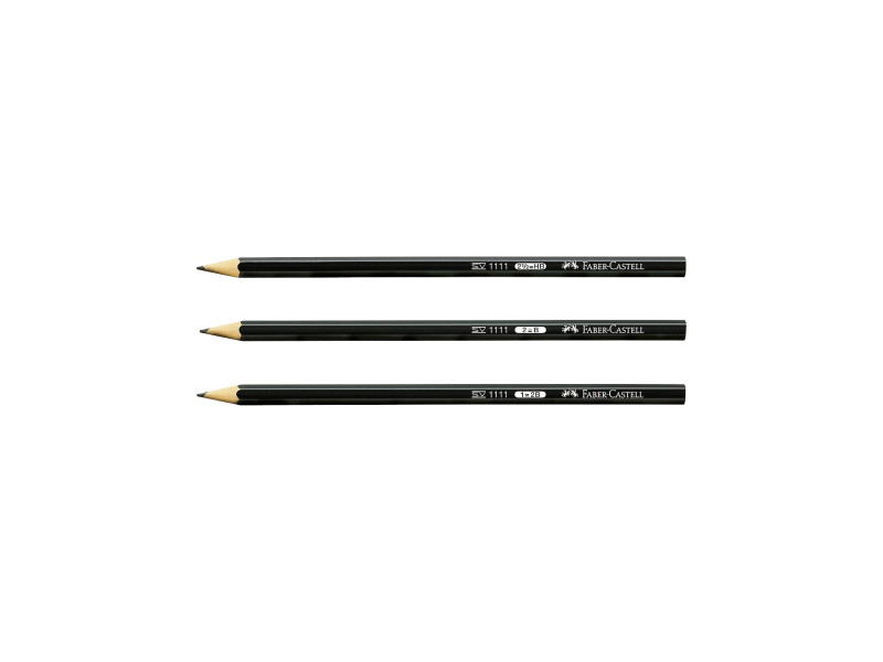 FABER-CASTELL Crayon 1111, hexagonal, degré de dureté: 2B
