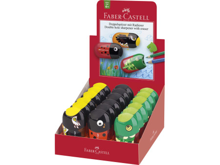 FABER-CASTELL Taille-crayon double 'animaux', présentoir