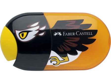 FABER-CASTELL Taille-crayon double 'aigle', orange/noir