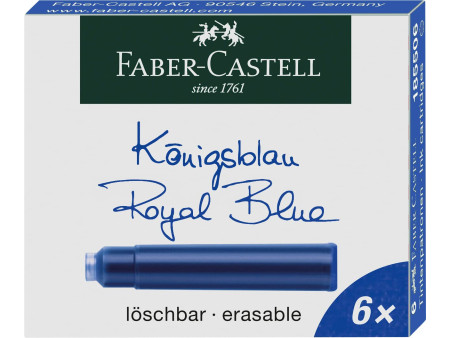 FABER-CASTELL Cartouches d'encre standard, bleu roy