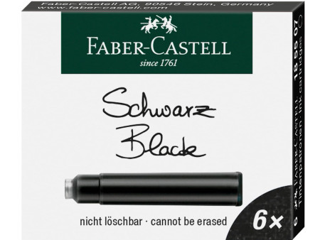 FABER-CASTELL Cartouches d'encre standard, noir
