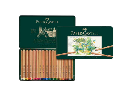 FABER-CASTELL Crayons de couleur PITT PASTELL, étui de 36 en