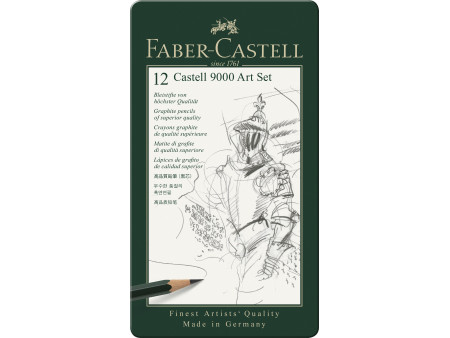 FABER-CASTELL Crayon CASTELL 9000, kit Art de 12