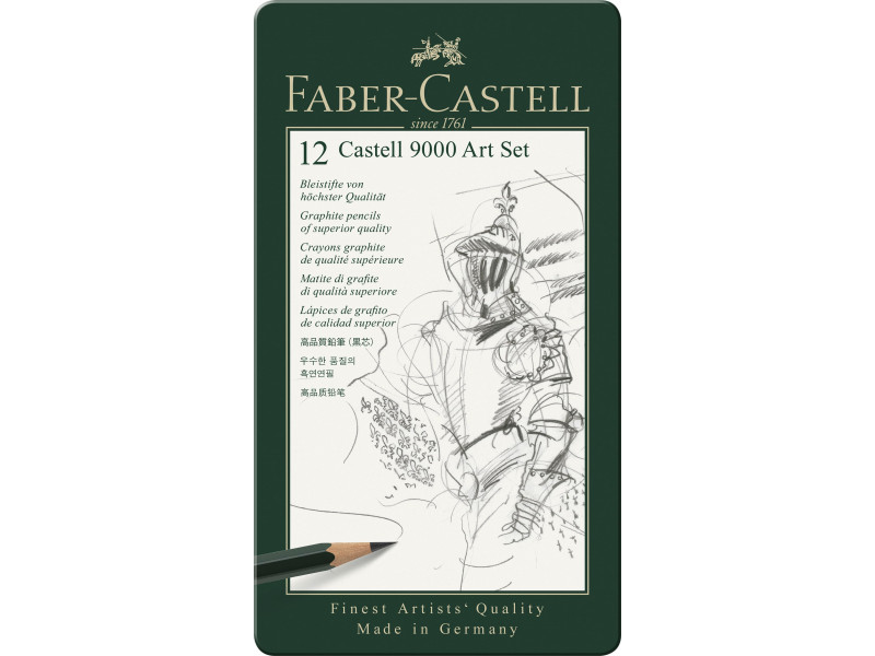 FABER-CASTELL Crayon CASTELL 9000, kit Art de 12