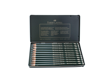FABER-CASTELL Crayon CASTELL 9000, kit Art de 12