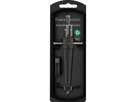 FABER-CASTELL Compas à réglage rapide GRIP, noir