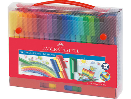 FABER-CASTELL Stylo feutre CONNECTOR PEN, coffret de 60