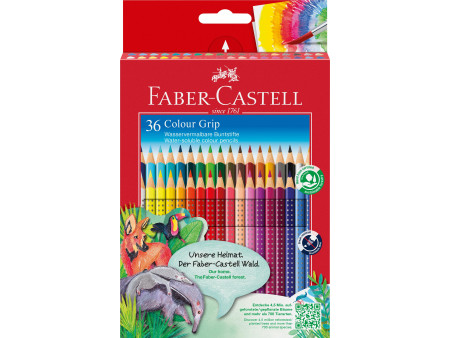 FABER-CASTELL Crayons de couleur Colour GRIP, étui de 36