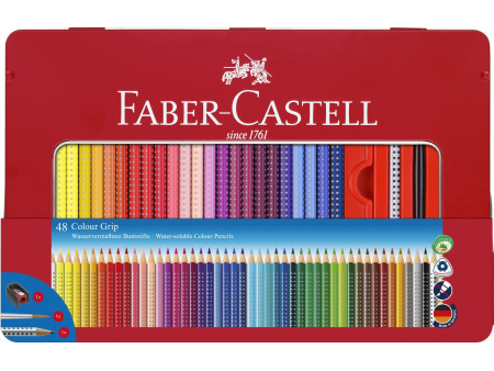 FABER-CASTELL Crayon de couleur Colour GRIP, étui de 48