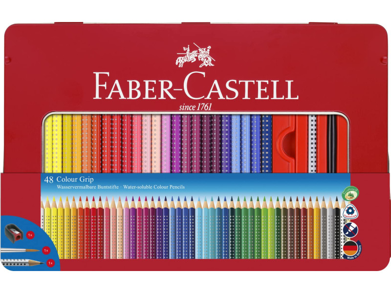 FABER-CASTELL Crayon de couleur Colour GRIP, étui de 48