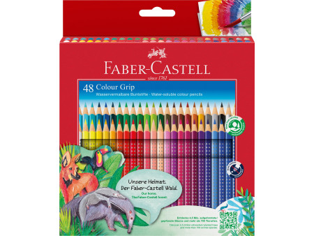 FABER-CASTELL Crayons de couleur Colour GRIP, étui de 48