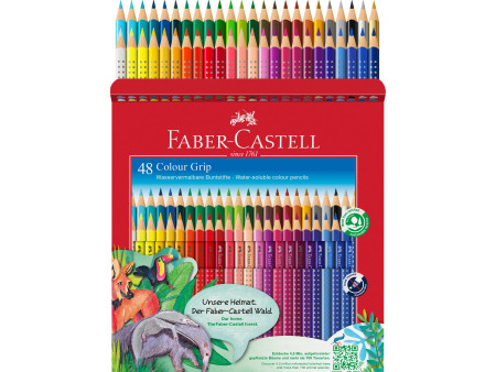 FABER-CASTELL Crayons de couleur Colour GRIP, étui de 48