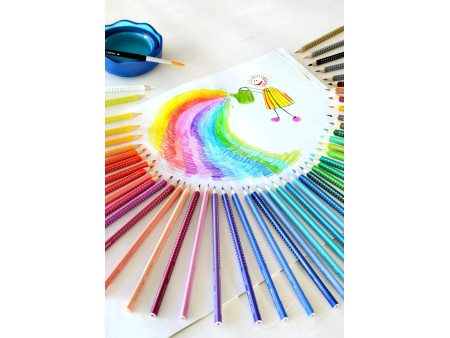 FABER-CASTELL Crayons de couleur Colour GRIP, étui de 48