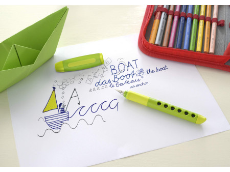 FABER-CASTELL Stylo plume éducatif Scribolino, vert clair