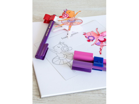 FABER-CASTELL Feutres CONNECTOR PEN, boîte ballerine de 33