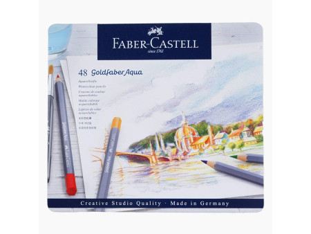 FABER-CASTELL Crayons de couleur aquarellables GOLDFABER