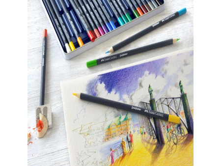 FABER-CASTELL Crayons de couleur GOLDFABER, étui en métal
