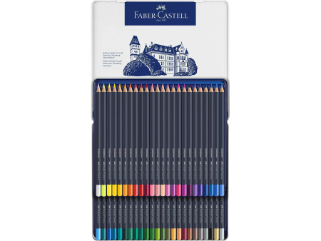 FABER-CASTELL Crayons de couleur GOLDFABER, étui en métal