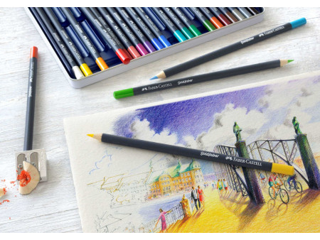 FABER-CASTELL Crayons de couleur GOLDFABER, étui en métal