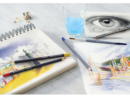 FABER-CASTELL Crayons de couleur GOLDFABER, étui en métal