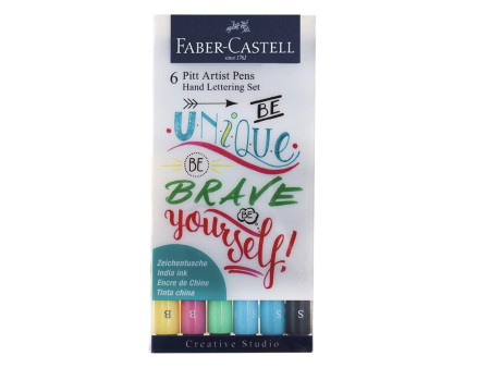 FABER-CASTELL Feutre PITT artist pen, étui de 6