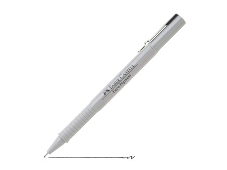 FABER-CASTELL Stylo-feutre ECCO PIGMENT, étui de 4, noir