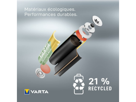 VARTA Pile NiMH 'RECHARGE ACCU Recycled', Micro AA, 2100 mAh