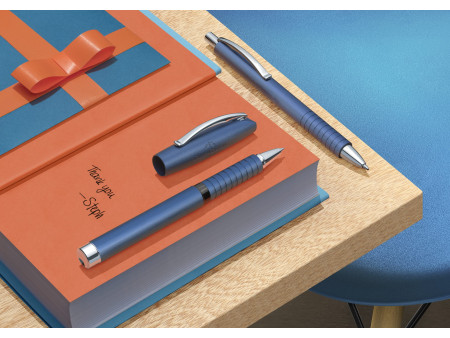 FABER-CASTELL Stylo plume Essentio Aluminium, bleu, M